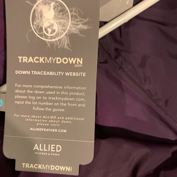 NWT Lands' End Women's Down Winter Coat Purple Size 1X (16w-18w) NEW - Picture 7 of 11